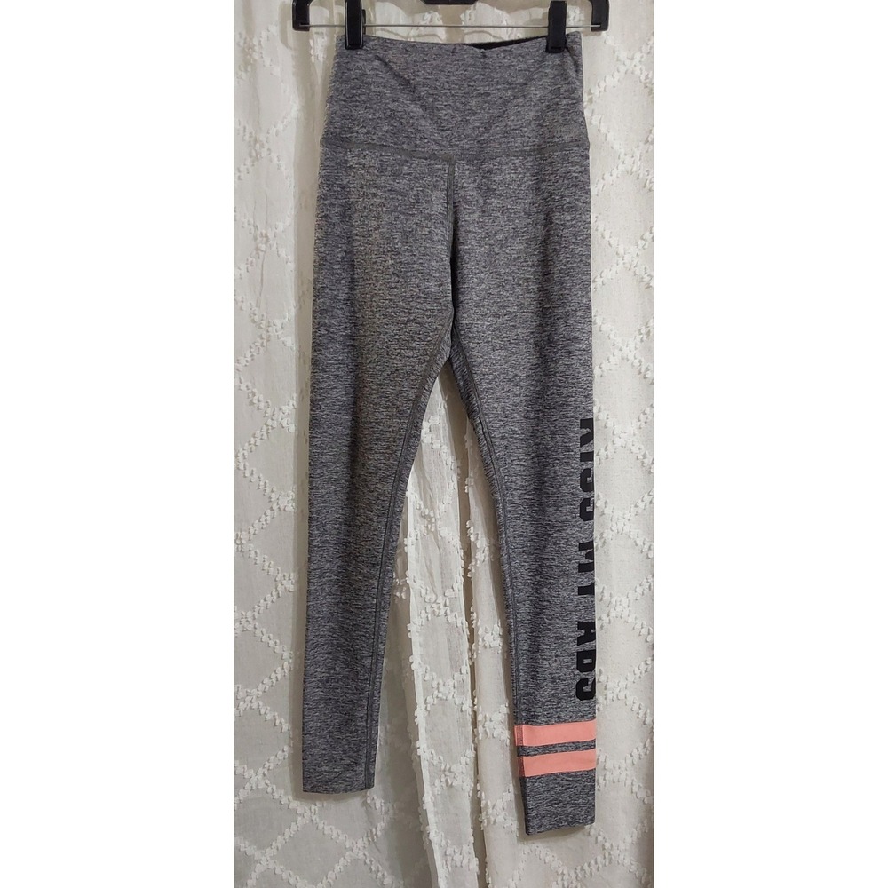 PINK Victoria's Secret Ultimate High Rise Leggings Gray Kiss My Abs XS
